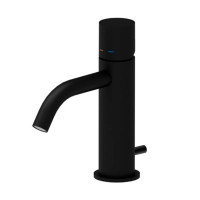 Змішувач для раковини Paffoni Light (колір - чорний матовий), з донним клапаном