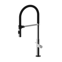 Смеситель для кухни Paffoni Chef (цвет – черный матовый/хром)