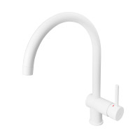 Змішувач для кухні, з поворотним виливом Paffoni Light (колір - білий матовий)