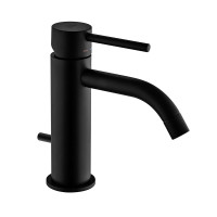 Змішувач для раковини Paffoni Light (колір - чорний матовий), з донним клапаном