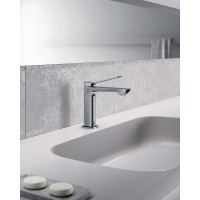 Смеситель для раковины Paffoni Tilt (цвет – хром), с донным клапаном Clic-Clac