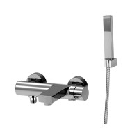 Змішувач для ванни Paffoni Rock (колір - хром), з фіксованим душовим гарнітуром