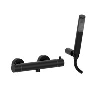 Термостат для душу ECO-STOP Paffoni Light (колір – чорний матовий)