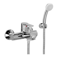 Змішувач для ванни Paffoni Blu (колір - хром), з фіксованим душовим гарнітуром