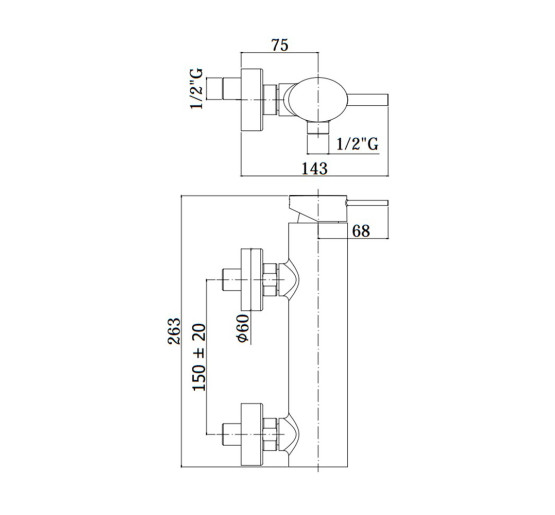 Змішувач для душу Paffoni Berry (колір - хром), з душовим гарнітуром