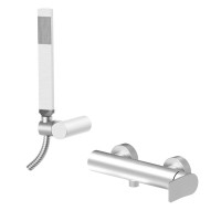 Смеситель для душа Paffoni Tilt (цвет – сталь), с душевым гарнитуром