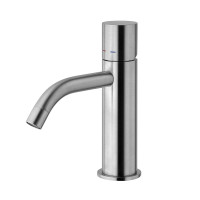 Змішувач для раковини Paffoni Light (колір - сталь), з донним клапаном