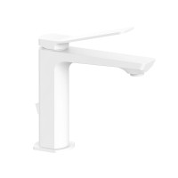 Смеситель для раковины Paffoni Tilt (цвет – белый матовый), с донным клапаном