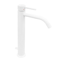 Змішувач для раковини високий Paffoni Light (колір - білий матовий), з донним клапаном
