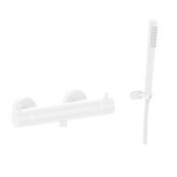 Термостат для душа ECO-STOP Paffoni Light (цвет – белый матовый)