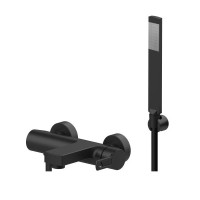 Змішувач для ванни Paffoni Ringo (колір - чорний матовий), з фіксованим душовим гарнітуром