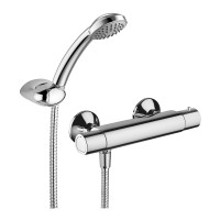 Термостат для душу Paffoni Equo Star (колір - хром), з душовим гарнітуром