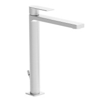 Змішувач для раковини високий Paffoni Tango (колір - сталь), з донним клапаном