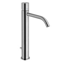 Змішувач для раковини високий Paffoni Light (колір - сталь), з донним клапаном