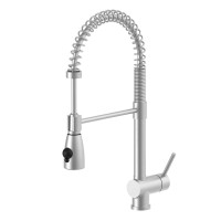 Смеситель для кухни, с поворотным изливом Paffoni Stick (цвет – сталь)