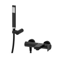 Змішувач для ванни Paffoni Tilt (колір - чорний матовий), із регульованим душовим гарнітуром