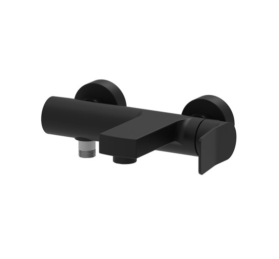 Смеситель для ванны Paffoni Tilt (цвет – черный матовый), с регулируемым душевым гарнитуром
