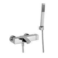 Змішувач для ванни Paffoni Level (колір - хром), з фіксованим душовим гарнітуром