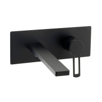 Змішувач для раковини настінний Paffoni Ringo (колір - чорний матовий), вилив 200 мм