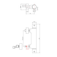 Термостат для душу ECO-STOP Paffoni Light (колір - хром)