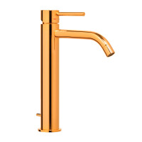 Змішувач для раковини високий Paffoni Light (колір - глянцеве золото), з донним клапаном