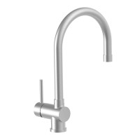 Смеситель для кухни, с поворотным изливом Paffoni Stick (цвет – сталь)