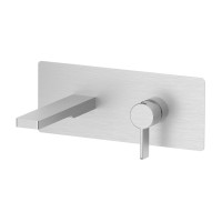 Змішувач для раковини настінний Paffoni Rock (колір - сталь), вилив 240 мм