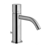 Змішувач для раковини Paffoni Light (колір - сталь), з донним клапаном