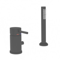 Змішувач на борт ванни зі збільшеним потоком, без виливу Paffoni Light (колір – Mercury Grey)