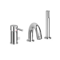 Змішувач на борт ванни зі збільшеним потоком Paffoni Light (колір - хром)