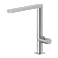 Смеситель для кухни, с поворотным изливом Paffoni Rock (цвет – сталь)