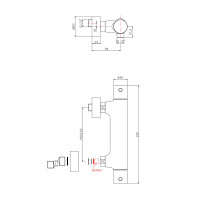 Термостат для душу Paffoni Light (колір - хром)