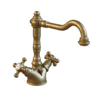 Змішувач для раковини Paffoni Belinda (колір - бронза), з донним клапаном