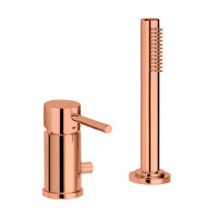 Змішувач на борт ванни зі збільшеним потоком, без виливу Paffoni Light (колір - Brushed Copper)