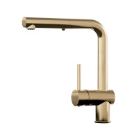 Смеситель для кухни с вытяжным изливом Paffoni Light (цвет – матовое золото)