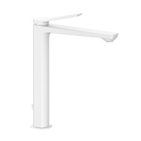Змішувач для раковини високий Paffoni Tilt (колір - білий матовий), з донним клапаном