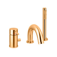 Змішувач на борт ванни зі збільшеним потоком Paffoni Light (колір - глянцеве золото)