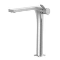 Змішувач для раковини високий Paffoni Rock (колір - сталь), без донного клапана