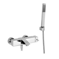 Змішувач для ванни Paffoni Level (колір - хром), з фіксованим душовим гарнітуром