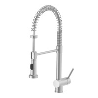 Смеситель для кухни, с поворотным изливом Paffoni Stick (цвет – сталь)