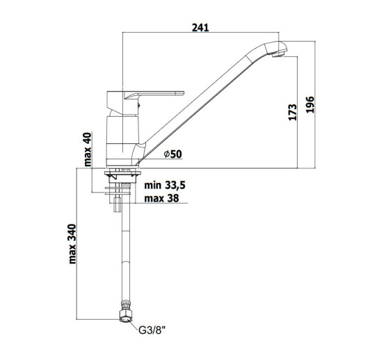 Смеситель для кухни Paffoni Green (цвет – хром)