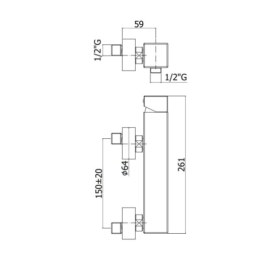 Змішувач для душу Paffoni Level (колір - хром)