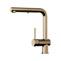 Смеситель для кухни с вытяжным изливом Paffoni Light (цвет – глянцевое золото)