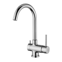 Змішувач для кухні, з підключенням для фільтрованої води Paffoni Stick (колір - сталь)