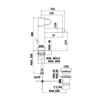 Смеситель для раковины Paffoni Joker (цвет – хром), с донным клапаном