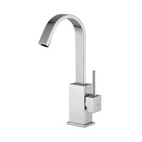 Смеситель для раковины высокий Paffoni Level (цвет – хром), с донным клапаном