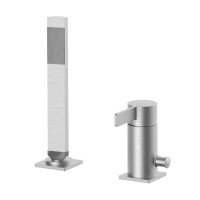 Змішувач на борт ванни без виливу Paffoni Rock (колір - сталь)