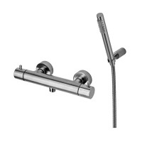 Термостат для душа ECO-STOP Paffoni Light (цвет – сталь)