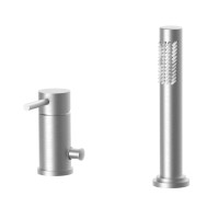 Змішувач на борт ванни зі збільшеним потоком, без виливу Paffoni Stick (колір - сталь)