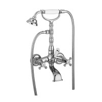 Змішувач для ванни, з душовою лійкою та шлангом 1500 мм Paffoni Belinda (колір - хром)